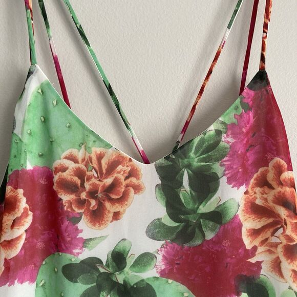 SHOW ME YOUR MUMU Criss Cross Applesauce Cactus Bloom Mini Dress Size Medium - Picture 4 of 11